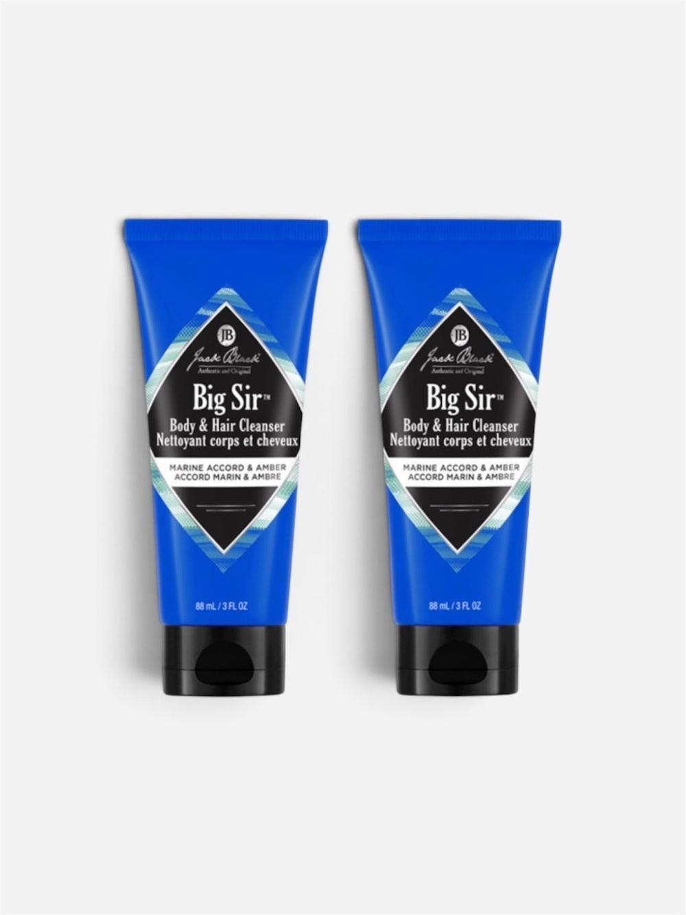 Jack Black Big Sur Body & Hair Cleanser 2-Pack, 3 fl oz / 88 ml Each